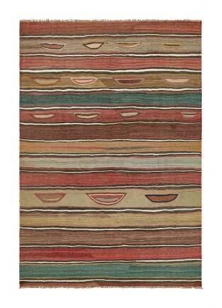 Vintage Handmade Runner Rug Flatweave Table Sheet Wool Kilim